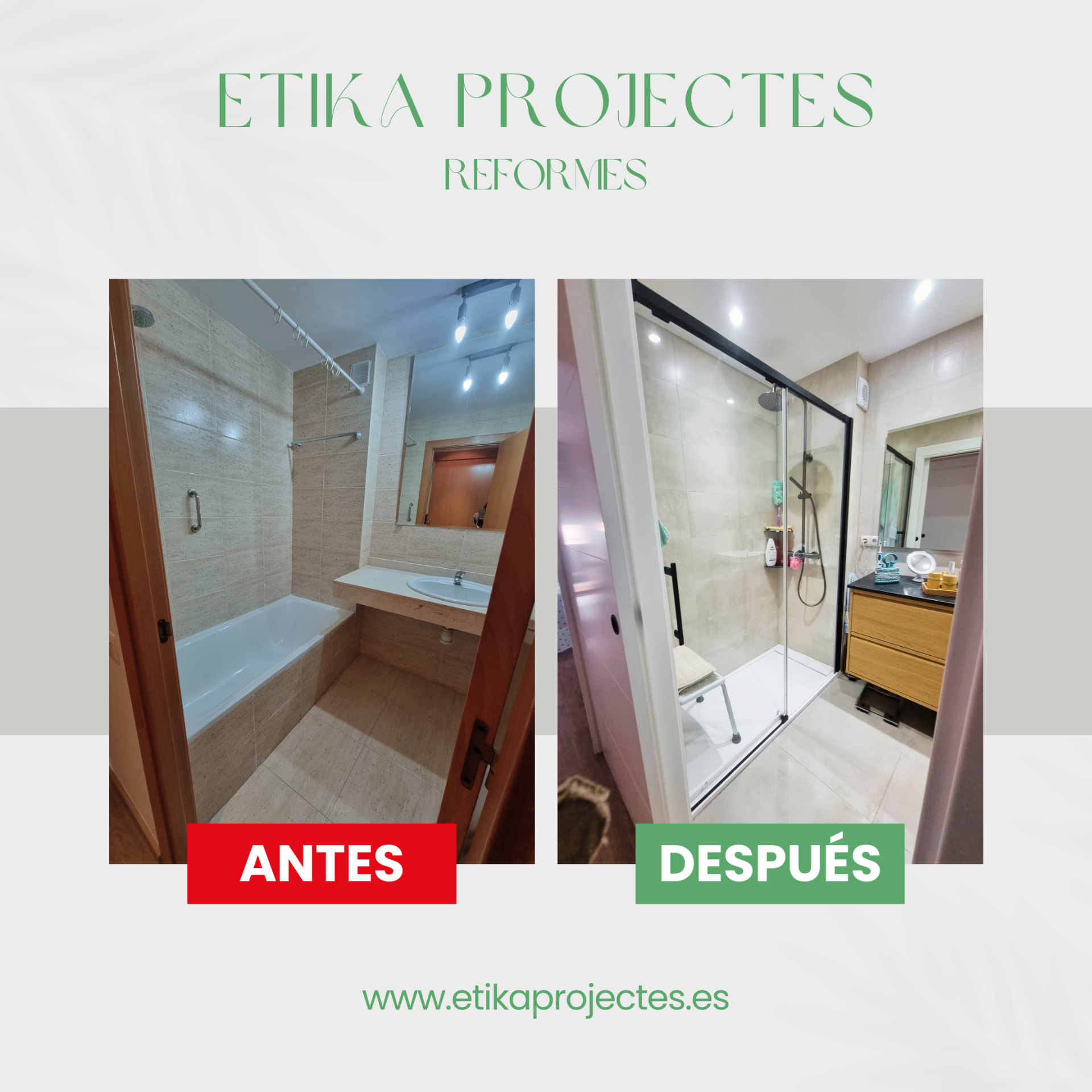 Reforma baño accesible Sant Cugat. Antes y después de la reforma